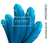 Blue Feather Background. Exotic ...