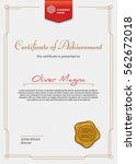 luxury certificate design with... | Shutterstock .eps vector #562672018