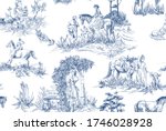 pattern with landscapes with... | Shutterstock .eps vector #1746028928