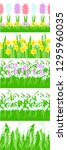 seamless floral set border.... | Shutterstock .eps vector #1295960035