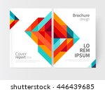 minimalistic brochure design.... | Shutterstock .eps vector #446439685
