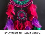 colorful dreamcatcher made of... | Shutterstock . vector #603568592