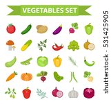 vegetable icon set  flat ... | Shutterstock .eps vector #531425905