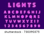 modern trendy pink neon... | Shutterstock .eps vector #730390375