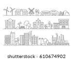 vector city  town and... | Shutterstock .eps vector #610674902