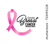  breast cancer awareness symbol ... | Shutterstock .eps vector #733493128