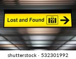 Lost and Found sign at the Airport