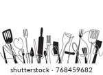 cooking pattern for your design ... | Shutterstock .eps vector #768459682