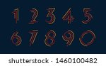 number set vector font alphabet ... | Shutterstock .eps vector #1460100482