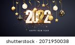 Happy New Year 2022. Festive...