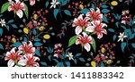 flower print elegance seamless... | Shutterstock .eps vector #1411883342