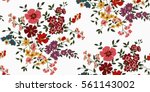 seamless floral pattern in... | Shutterstock .eps vector #561143002