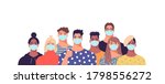 diverse people group of young... | Shutterstock .eps vector #1798556272