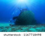A Sunken Shipwreck In The...