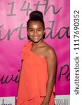 Small photo of Lainey Romero attends Jillian Estell's Red Carpet Birthday Party With A Purpose - Benefitting The Celiac Disease Foundation at Higher Vision Church, Los Angeles, CA on June 15th, 2018