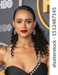 Small photo of Nathalie Emmanuel attends 2019 HBO's Post Emmy Award Reception at Pacific Design Center, Los Angeles, CA on September 22, 2019