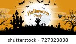 halloween party concept vector... | Shutterstock .eps vector #727323838