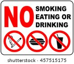 prohibition signs for smoking ... | Shutterstock .eps vector #457515175