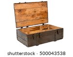 Wooden Box With Open Lid...