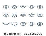 eyes related line icons. view...