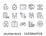 fitness related line icon set.... | Shutterstock .eps vector #1433864918