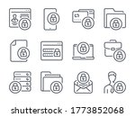 data protection line icons.... | Shutterstock .eps vector #1773852068