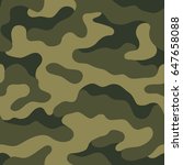 seamless camouflage pattern.... | Shutterstock .eps vector #647658088