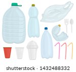 vector set of plastic objects.... | Shutterstock .eps vector #1432488332