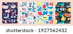 set of cover templates with... | Shutterstock .eps vector #1927562432
