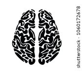 wavy lines form a human brain... | Shutterstock .eps vector #1060172678