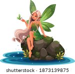 Beautiful Nature Fairy Sitting...