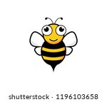 cute honey bee mascot character ... | Shutterstock .eps vector #1196103658