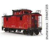 Caboose On White Background