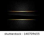 black stripe with gold border... | Shutterstock .eps vector #140709655