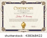 certificate of recognition... | Shutterstock .eps vector #438368422
