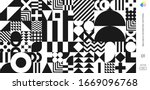 abstract bauhaus pattern vector ... | Shutterstock .eps vector #1669096768