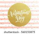Vector Gold Valentine Day Text...