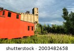 Abandoned Red Train Caboose In...