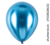Small photo of blue color peal metallic latex chrome balloon