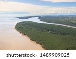 Small photo of Mouth of the river Mana in french guiana
