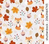 vector abstract seamless autumn ... | Shutterstock .eps vector #2063464745