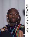 Small photo of ORLANDO, FLORIDA - FEB. 25: Welterweight boxing champion Floyd Mayweather appears at the VIP party at the Ballroom in Orlando on Feb. 25, 2012 in Orlando Florida.