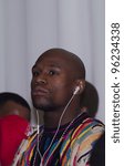 Small photo of ORLANDO, FLORIDA - FEB. 25: Welterweight boxing champion Floyd Mayweather appears at the VIP party at the Ballroom in Orlando on Feb. 25, 2012 in Orlando Florida.