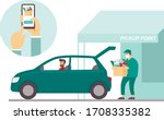 order groceries online. pick up ... | Shutterstock .eps vector #1708335382