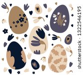 colorful easter eggs doodle set ... | Shutterstock .eps vector #1322546195