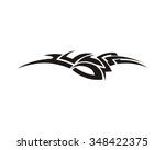 abstract tattoo tribal line... | Shutterstock .eps vector #348422375