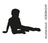 kid vector silhouette | Shutterstock .eps vector #428084245