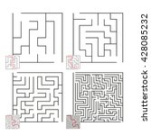 set of mazes 25 | Shutterstock .eps vector #428085232