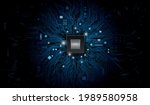 futuristic microchip processor... | Shutterstock .eps vector #1989580958