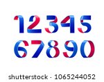 vector of paper folding numbers.... | Shutterstock .eps vector #1065244052